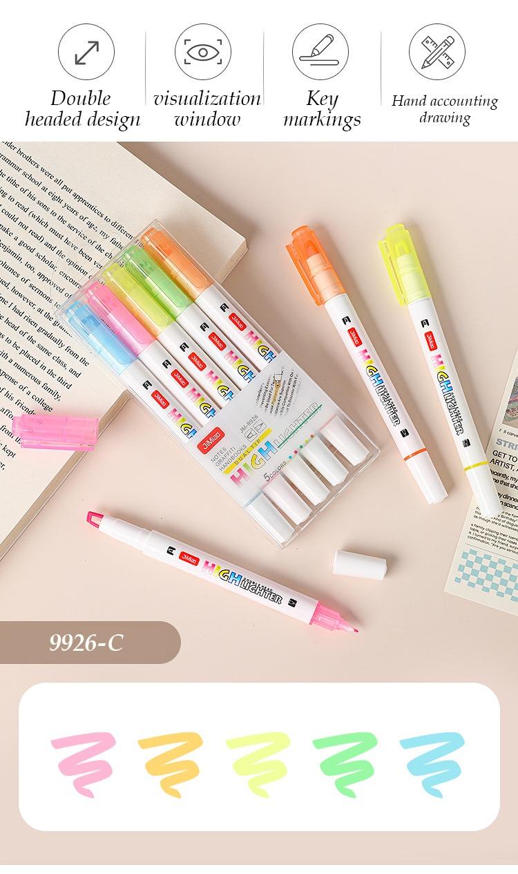 JiMiao Double Headed Visible Window Highlighters Markers Set