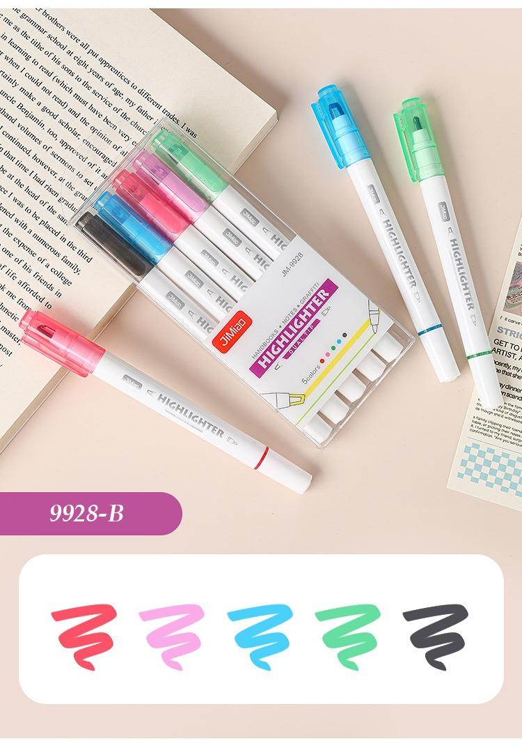 JiMiao Double Headed Visible Window Highlighters Markers Set