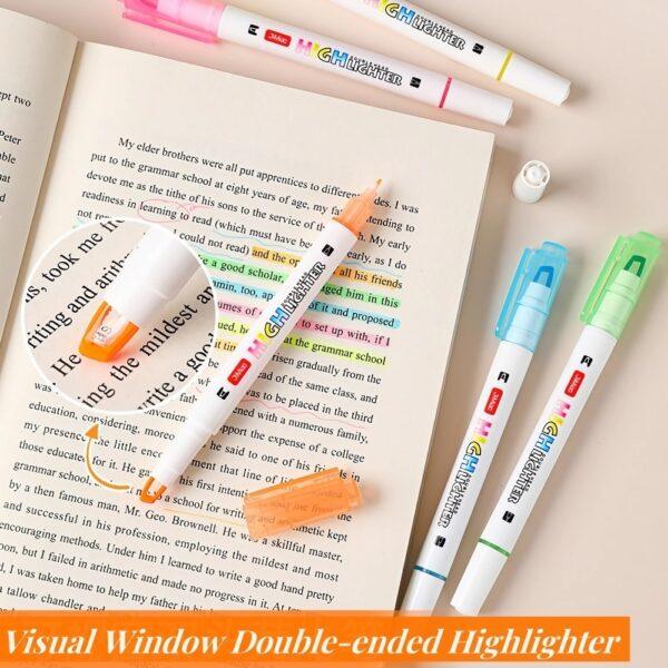 JiMiao Double Headed Visible Window Highlighters Markers Set