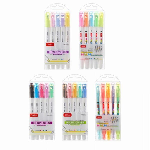 JiMiao Double Headed Visible Window Highlighters Markers Set