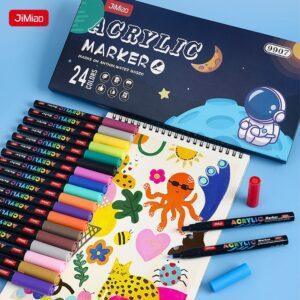 JiMiao Valve Markers Set, Acrylic Coloring Marker Pen