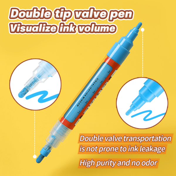 JiMiao Double-headed Valve Acrylic Coloring Marker Set