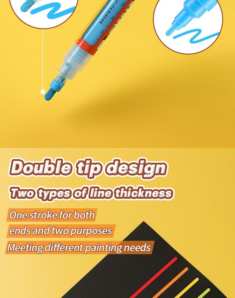 JiMiao Double-headed Valve Acrylic Coloring Marker Set