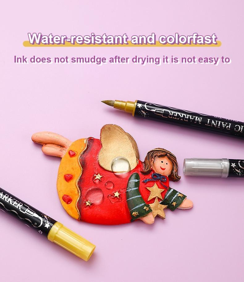 JiMiao Double-Headed Acrylic Metal Coloring Markers Set