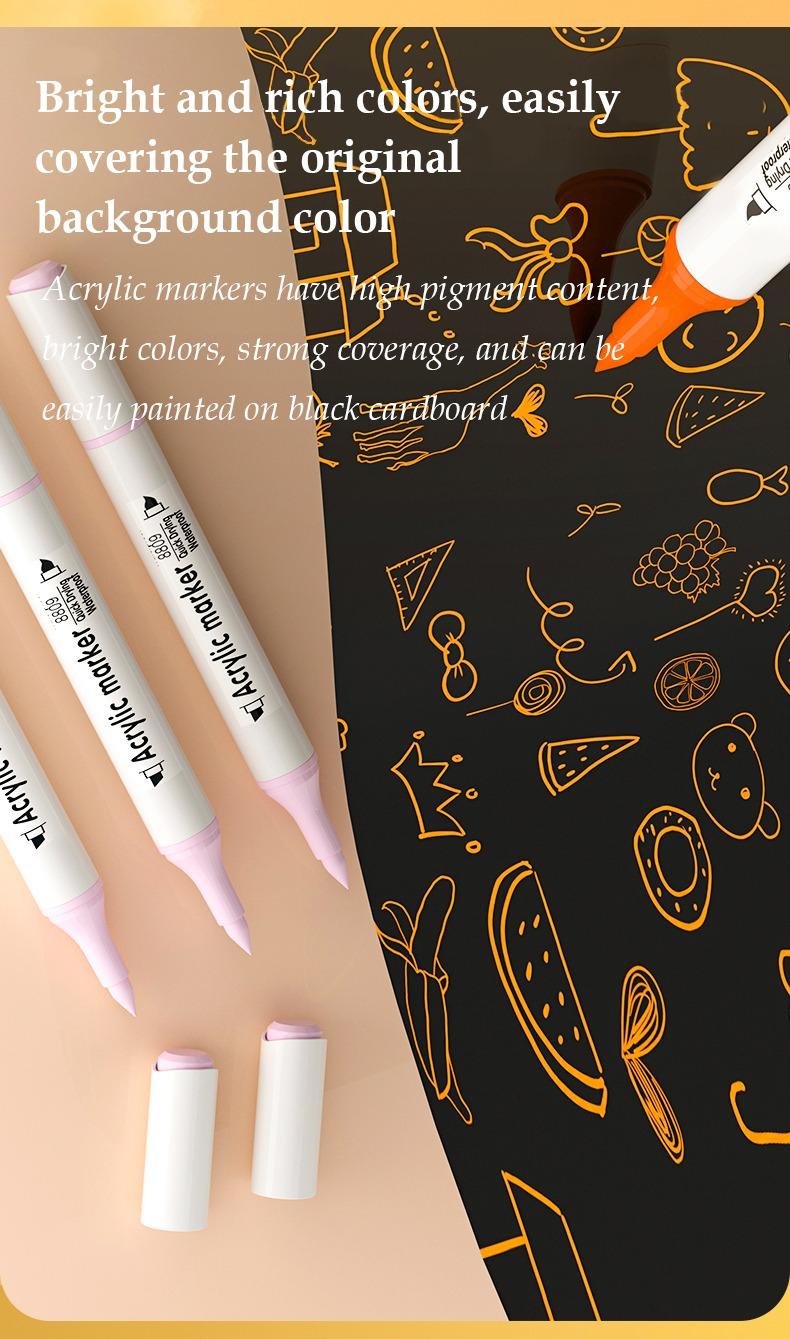  JiMiao Colorful Acrylic Markers Set