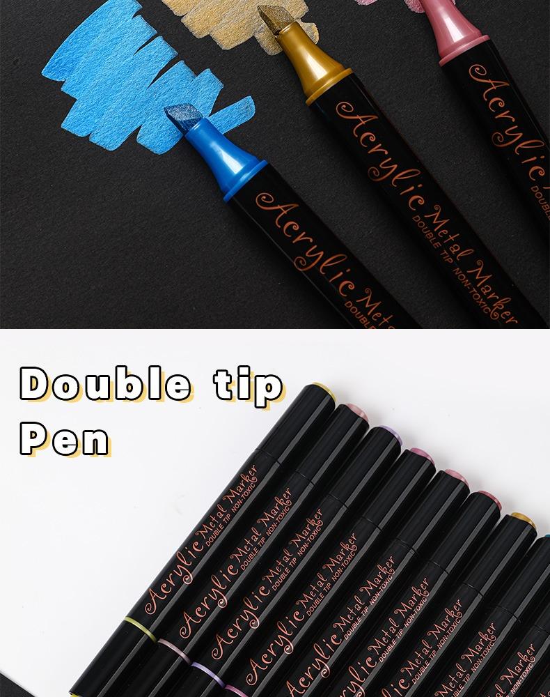 JiMiao Double-headed Metal Acrylic Markers Set