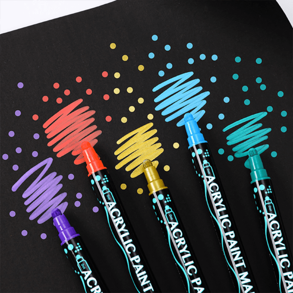 JiMiao Double-headed Gouache Acrylic Coloring Marker Pen