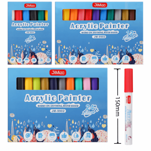 Acrylic Valve Coloring Markers Set