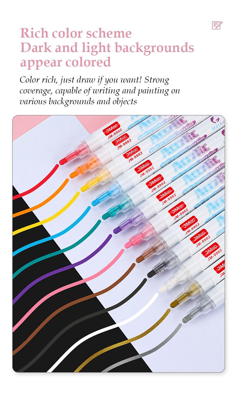 Acrylic Valve Coloring Markers Set