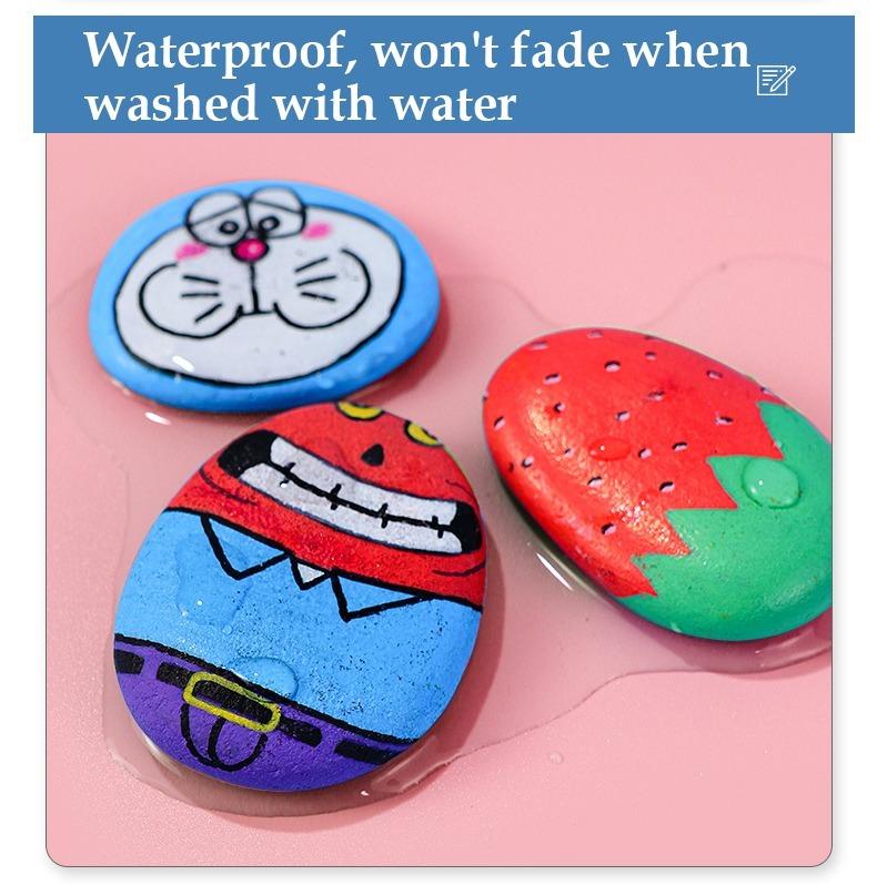 waterproof, won;t fade when washed with water-Acrylic Valve Coloring Markers Set