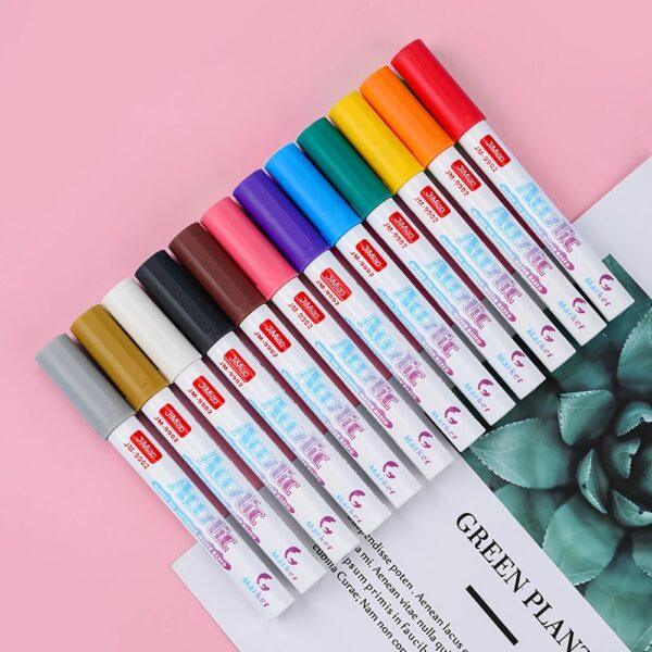 Acrylic Valve Coloring Markers Set