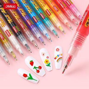 JiMiao Colorful Nail Art Coloring Marker Pens Set