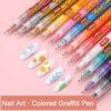 JiMiao Colorful Nail Art Coloring Marker Pens Set