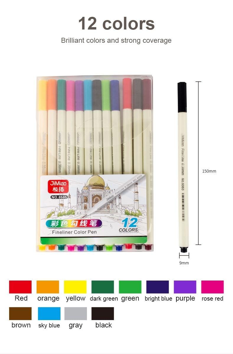 Needle Tip Colorful Markers Pen Set