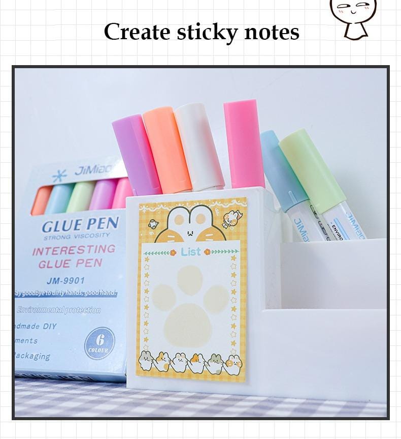 create sticky notes-Colorful Handmade Adhesive Markers Set