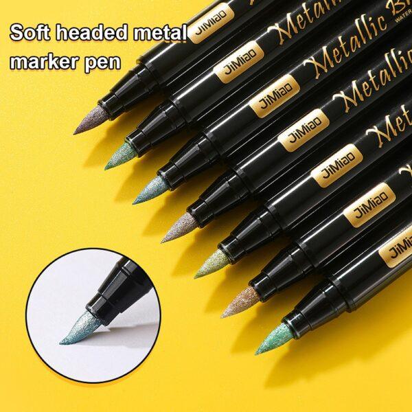 JiMiao Soft-Head Coloring Metal Marker Pen Set