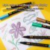 JiMiao Soft-Head Coloring Metal Marker Pen Set