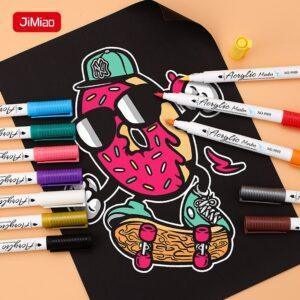 JiMiao Soft-headed Acrylic Coloring Markers Set