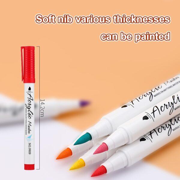 JiMiao Soft-headed Acrylic Coloring Markers Set