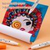 JiMiao Soft-headed Acrylic Coloring Markers Set