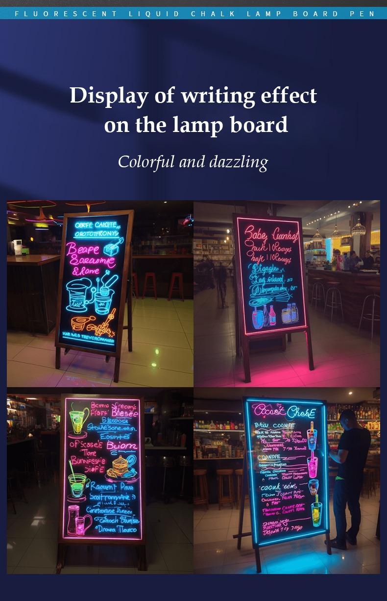 dispaly of writing effect on the lamp board-JiMiao Flash Color Markers Set