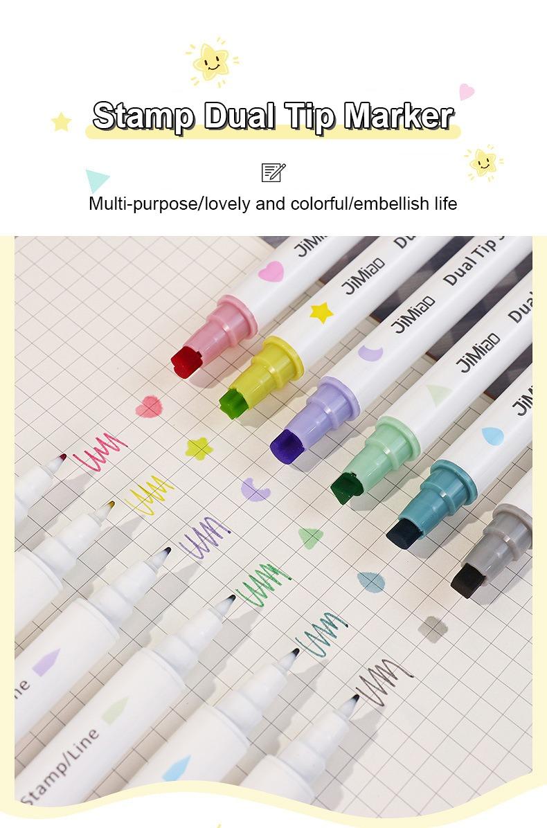 stamp dual tip marker-JiMiao Stamp Coloring Marker Set