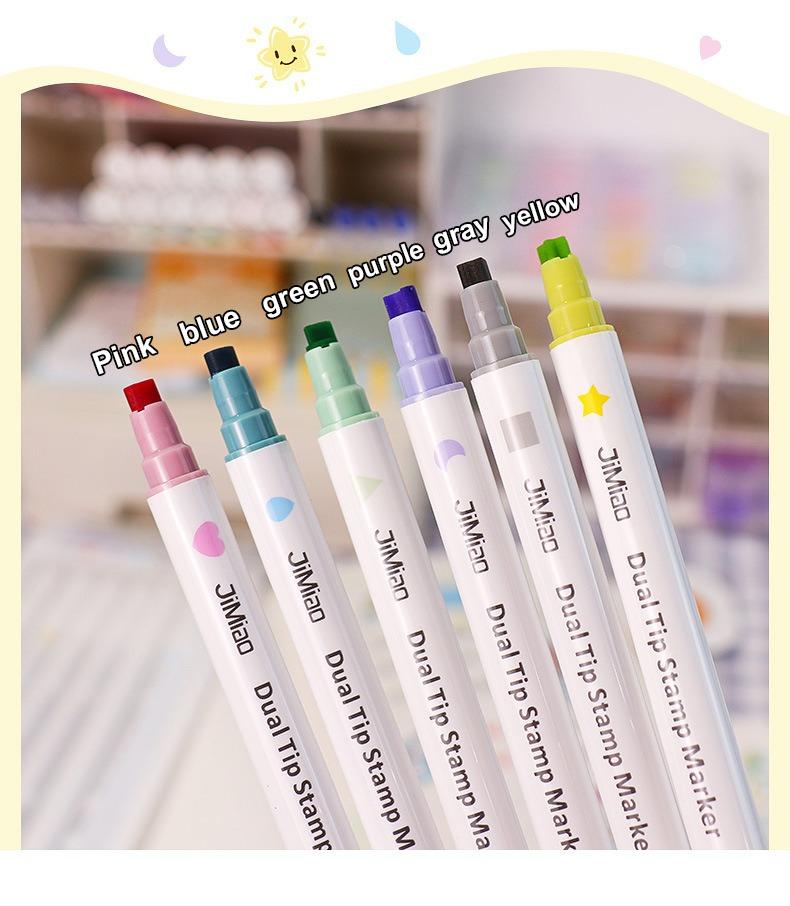 JiMiao Stamp Coloring Marker Set