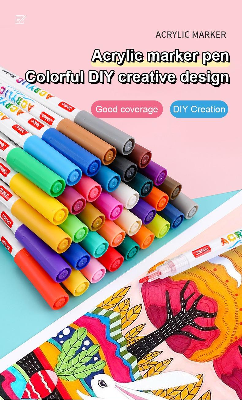 JiMiao Valve Acrylic Coloring Marker Pen Set