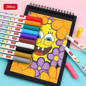 JiMiao Valve Acrylic Coloring Marker Pen Set