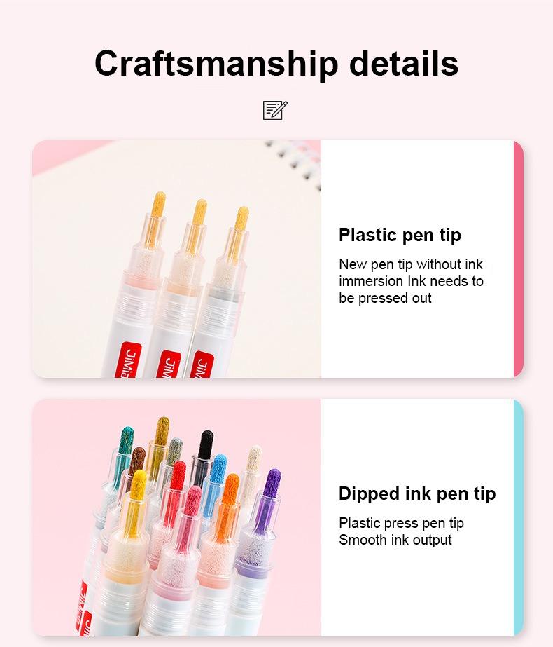 details-JiMiao Valve Acrylic Coloring Marker Pen Set