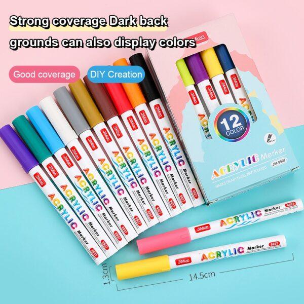 JiMiao Valve Acrylic Coloring Marker Pen Set