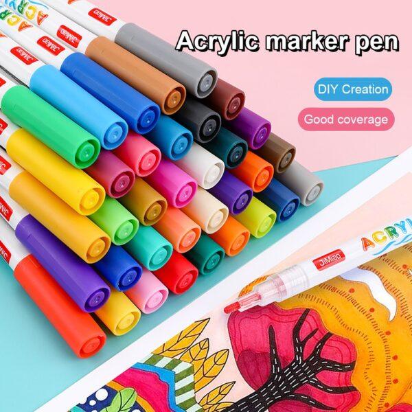 JiMiao Valve Acrylic Coloring Marker Pen Set