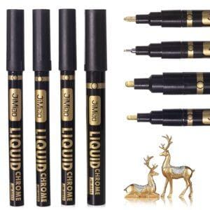 JiMiao Waterproof Acrylic Metal Color Markers Set