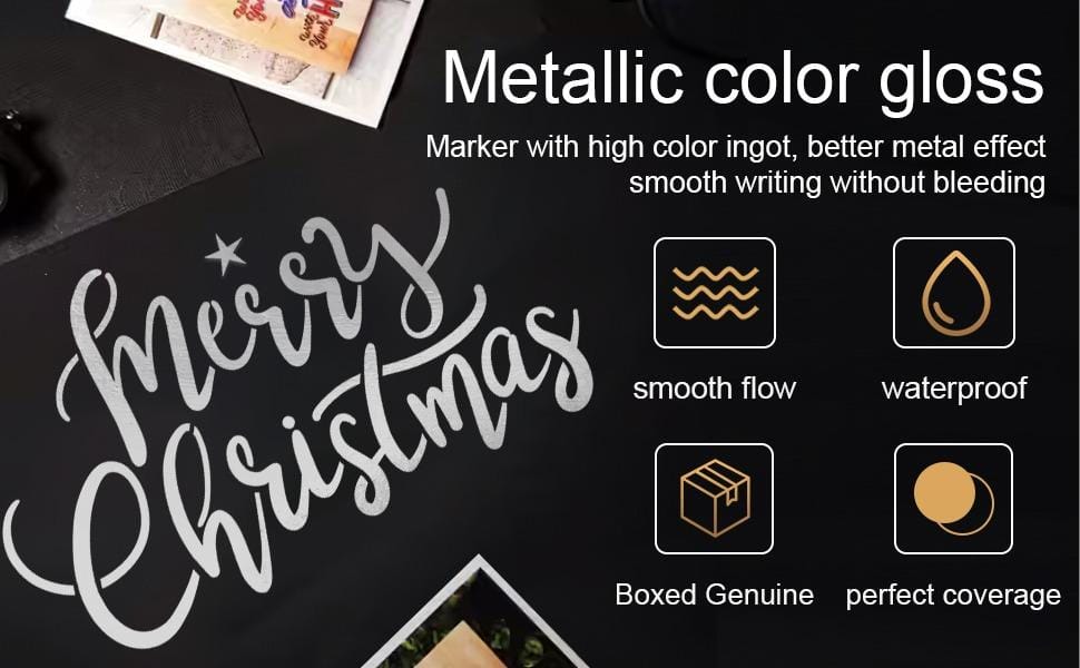 metalllic color gloss-Liquid Chrome Markers Set