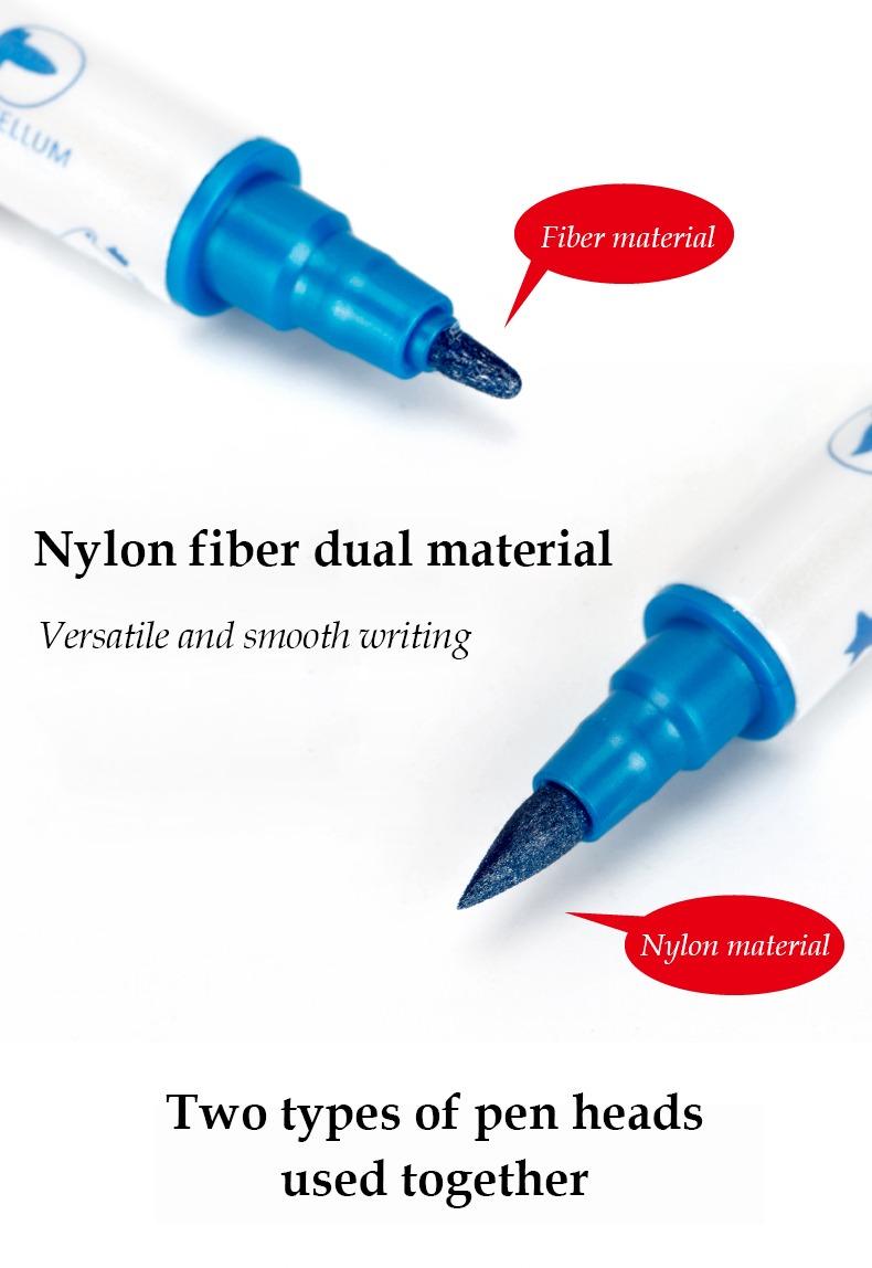 Nylon fiber dual material-JiMiao Double-headed Metal Marker Pen