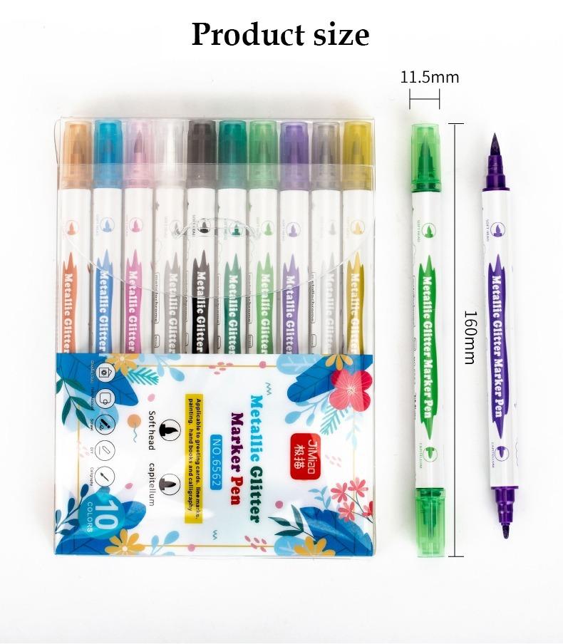 product size-JiMiao Double-headed Metal Marker Pen